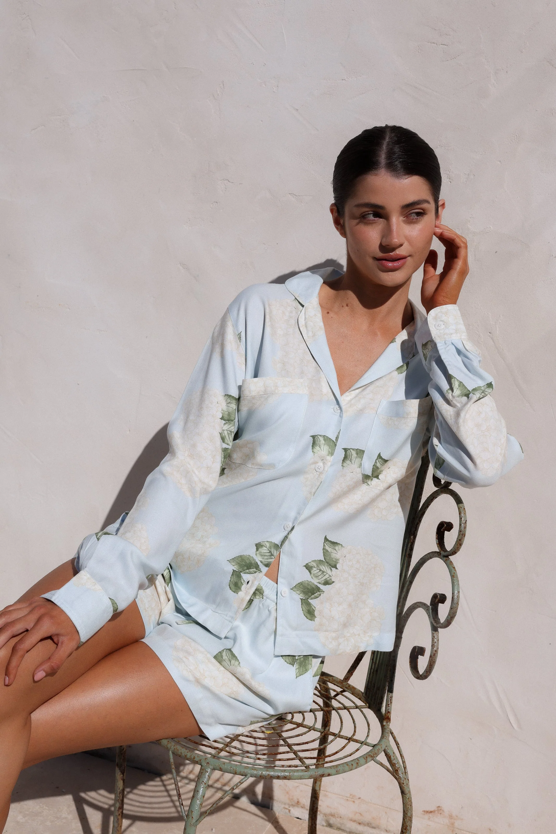 Abigail Sleep Set - Long Sleeve - Heirloom Hydrangea