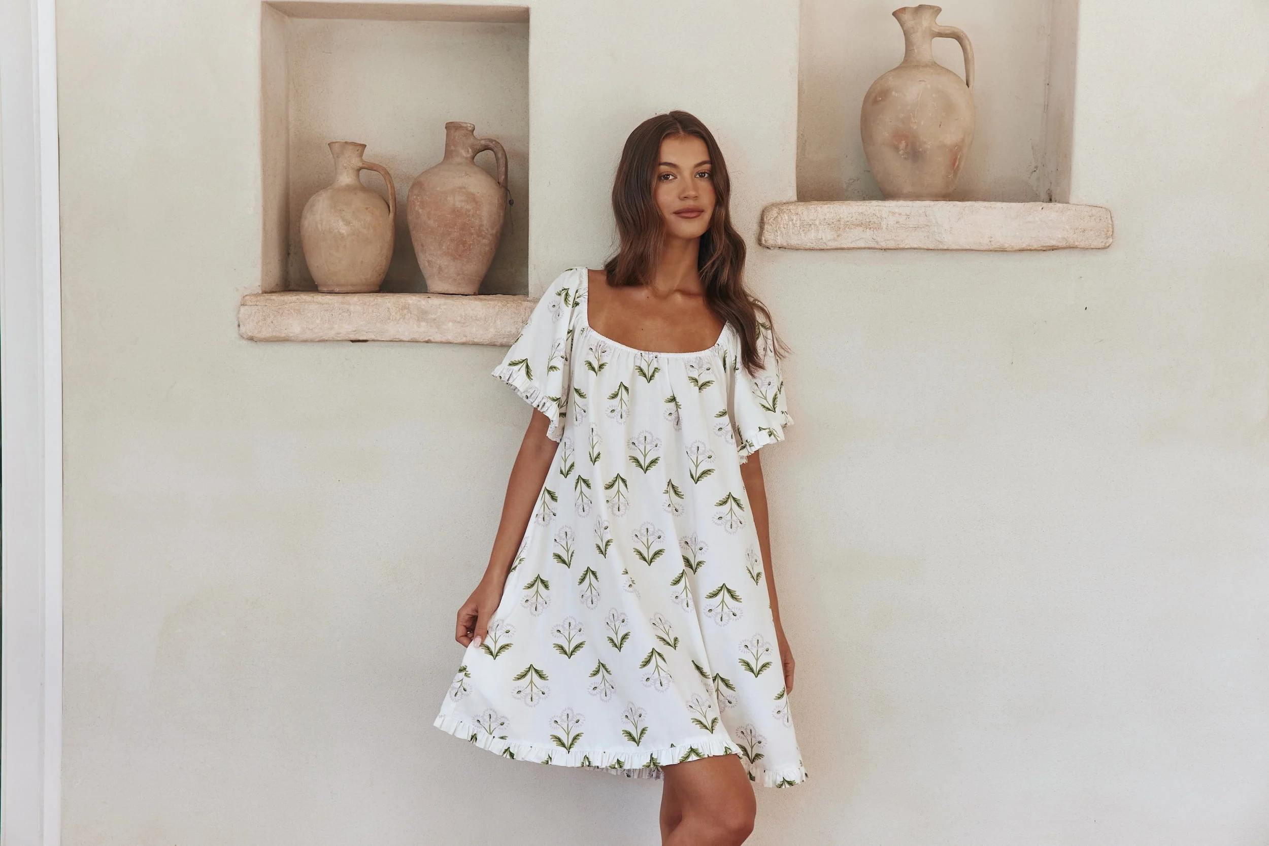 Betty Lounge Dress - Cotton Modal - Dandelion Lilac - Image 5
