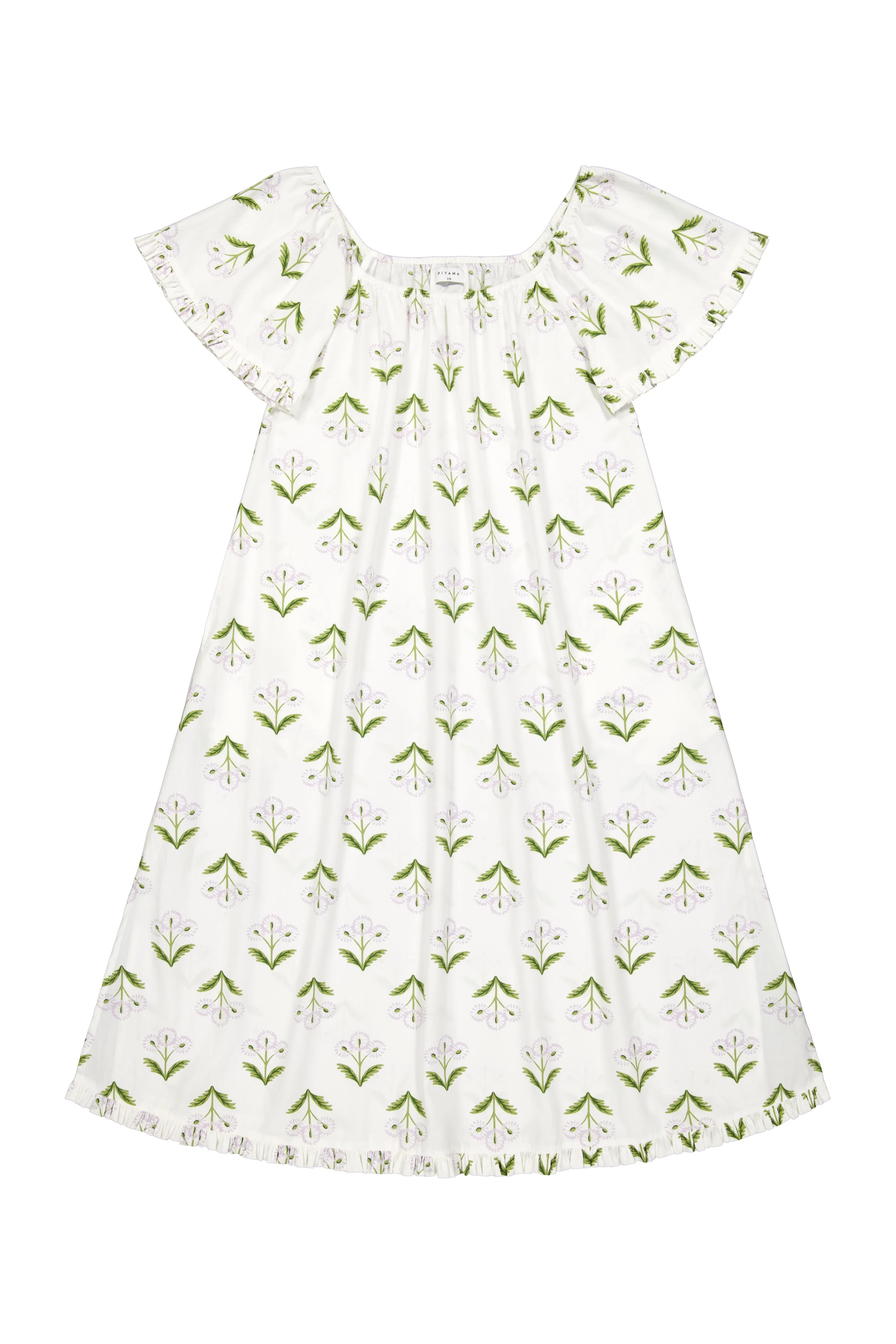 Betty Lounge Dress - Long - Cotton Modal - Dandelion Lilac - Image 2