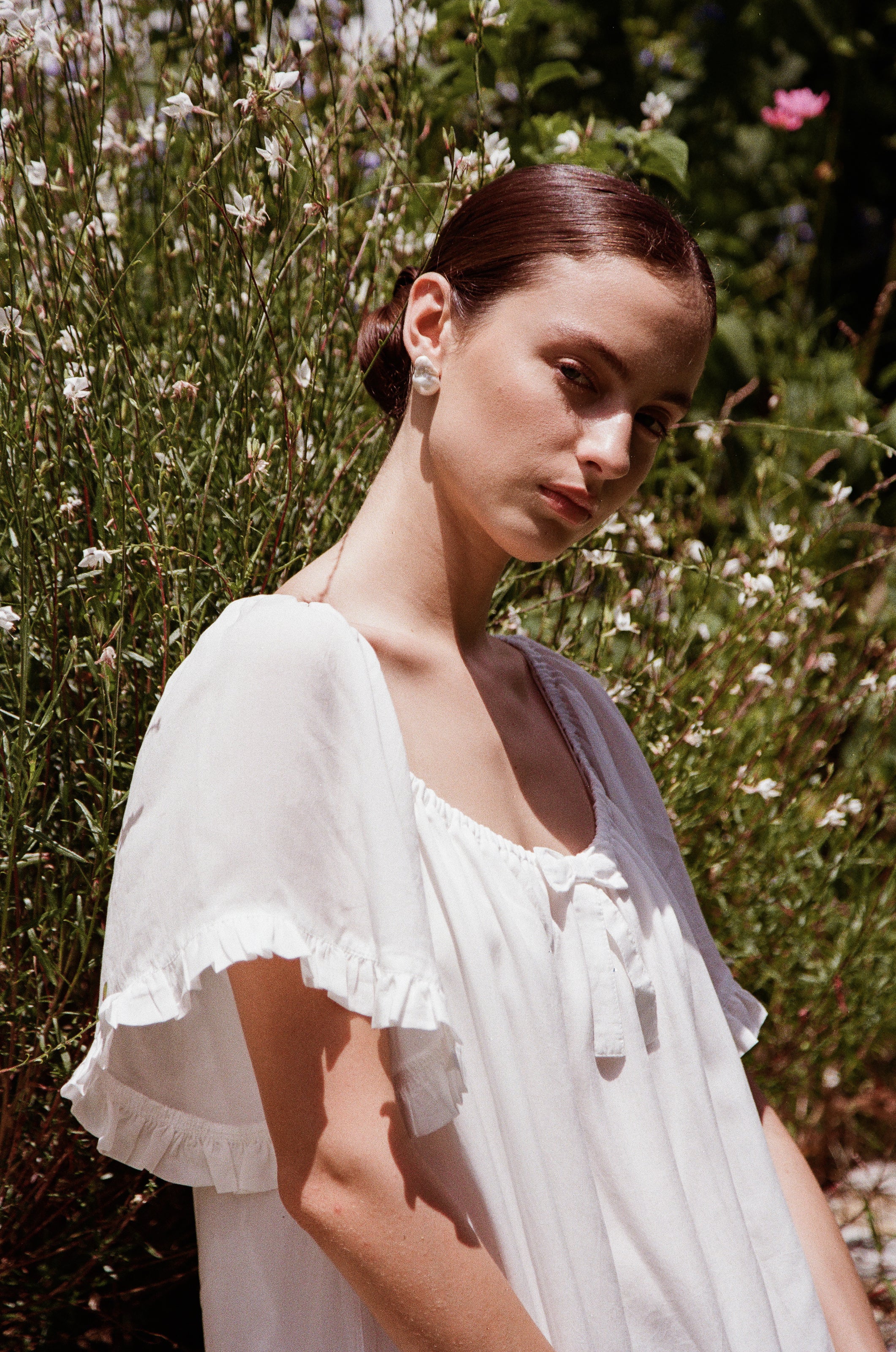 Betty Nightie - Long - Lyocell Batiste - Off White - Image 6