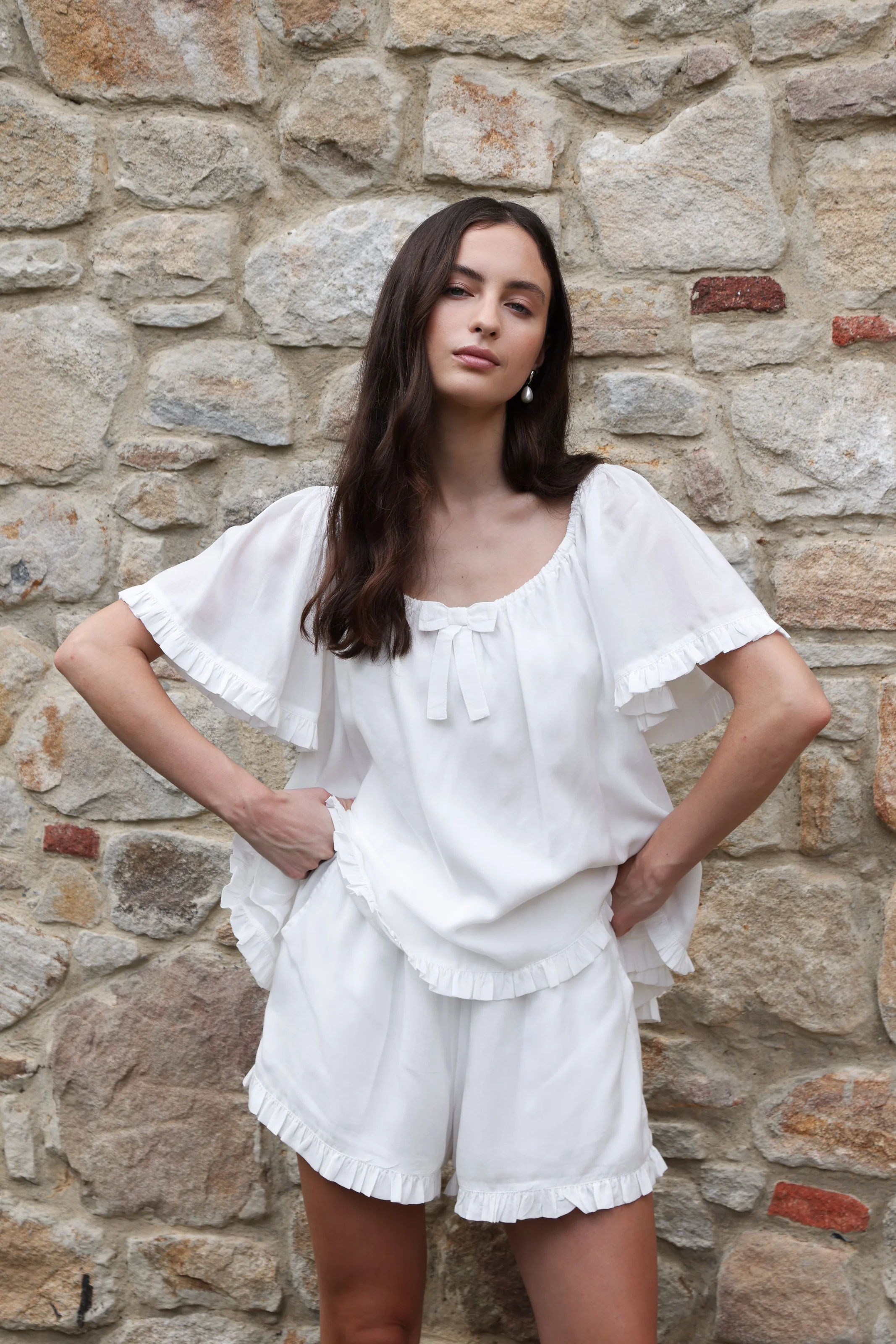 Betty Sleep Set - Lyocell Batiste - Off White - Image 8