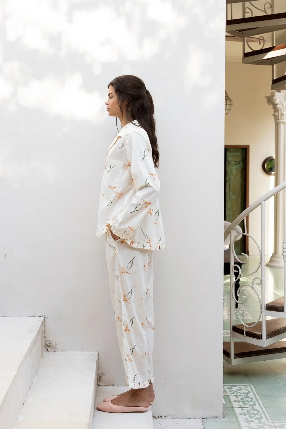 Felicity Frill Set - Long - Cotton Modal - Lily - Image 8