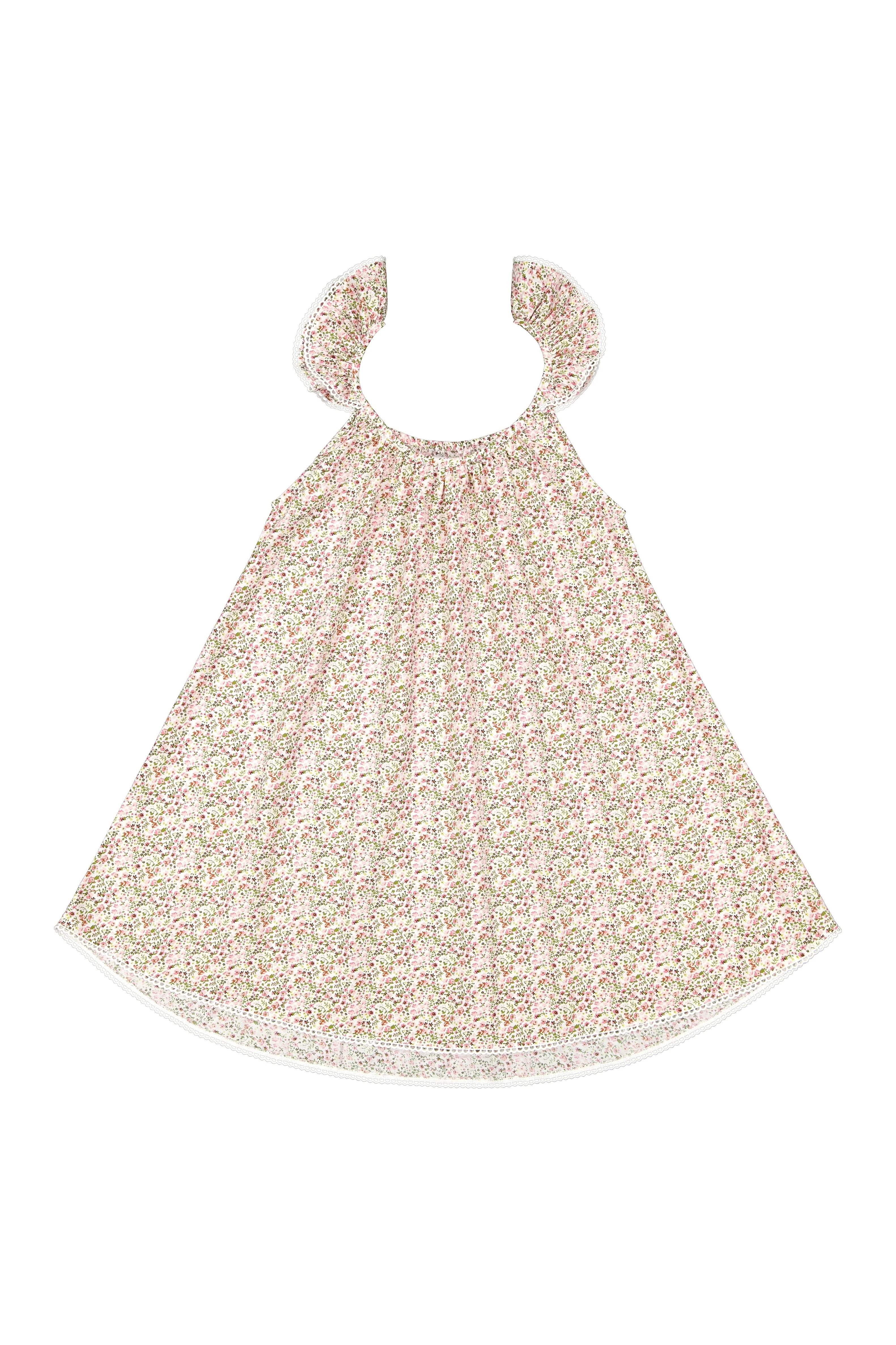Indah Wing Nightie - Floret Pink + Trim - Image 3