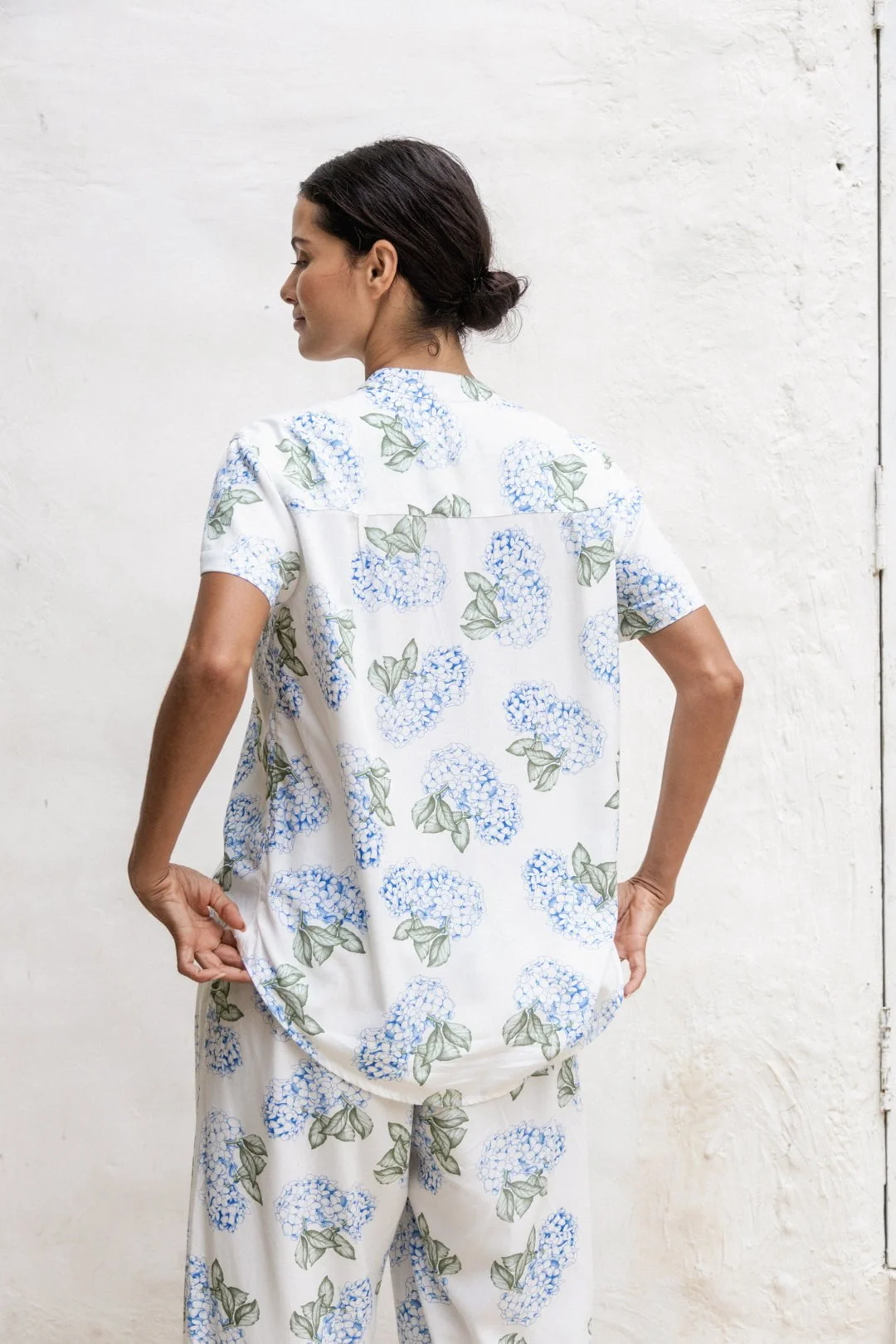 Maggie Pajama Set - Long Pants - Hydrangea Blue - Image 5