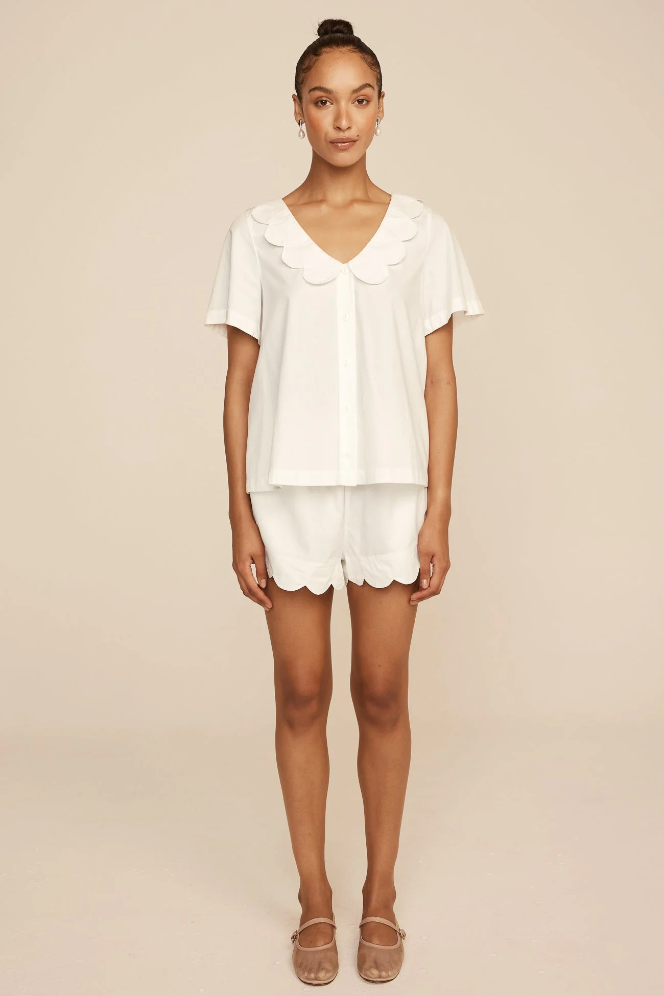 Penelope Sleep Set - Cotton Modal - Off White - Image 8