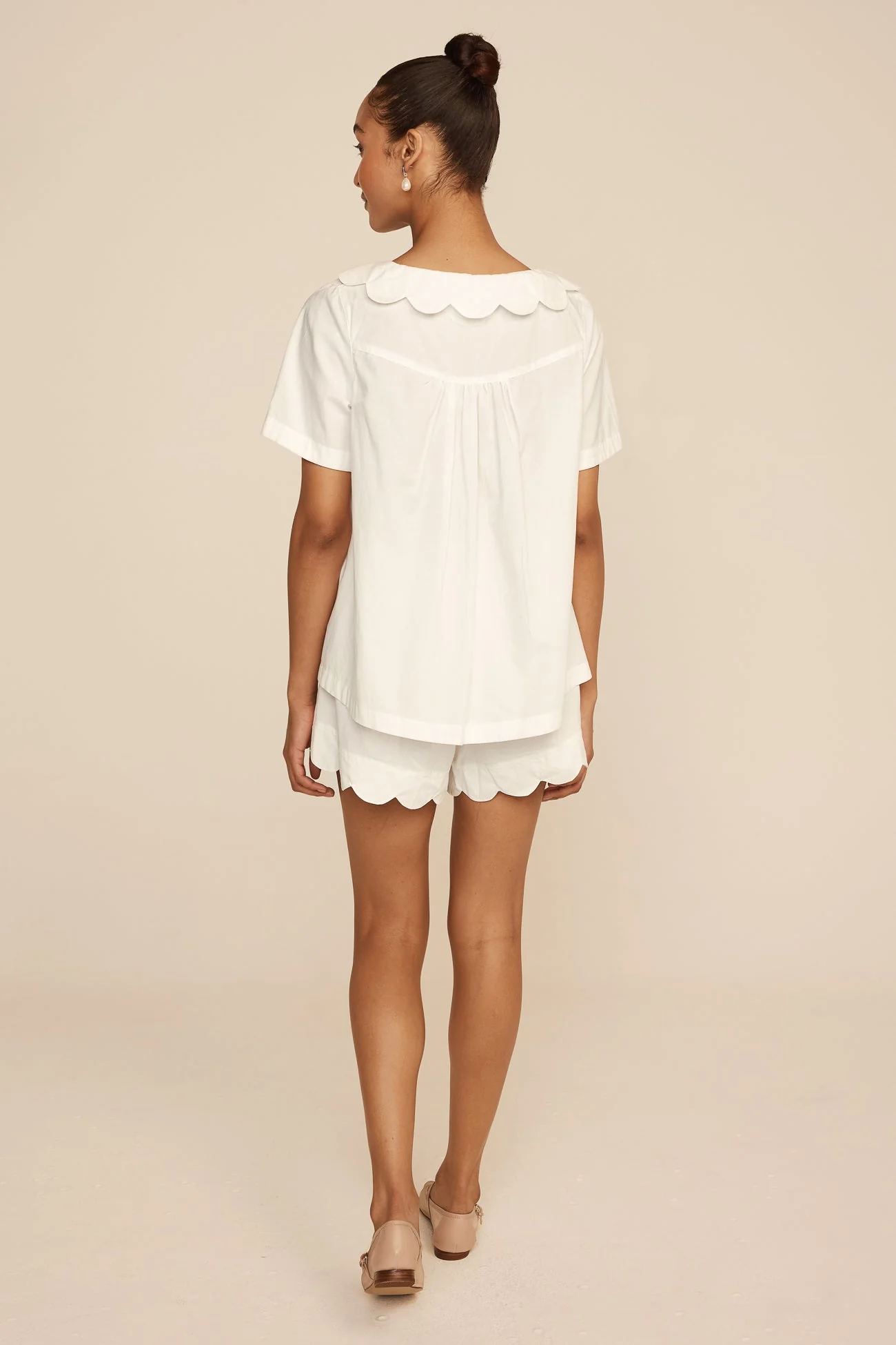 Penelope Sleep Set - Cotton Modal - Off White - Image 9