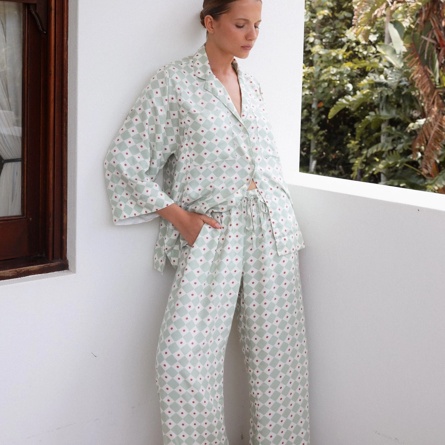 Peta Sleep Set - Long - ECOVERO™ - Diamond - Image 7
