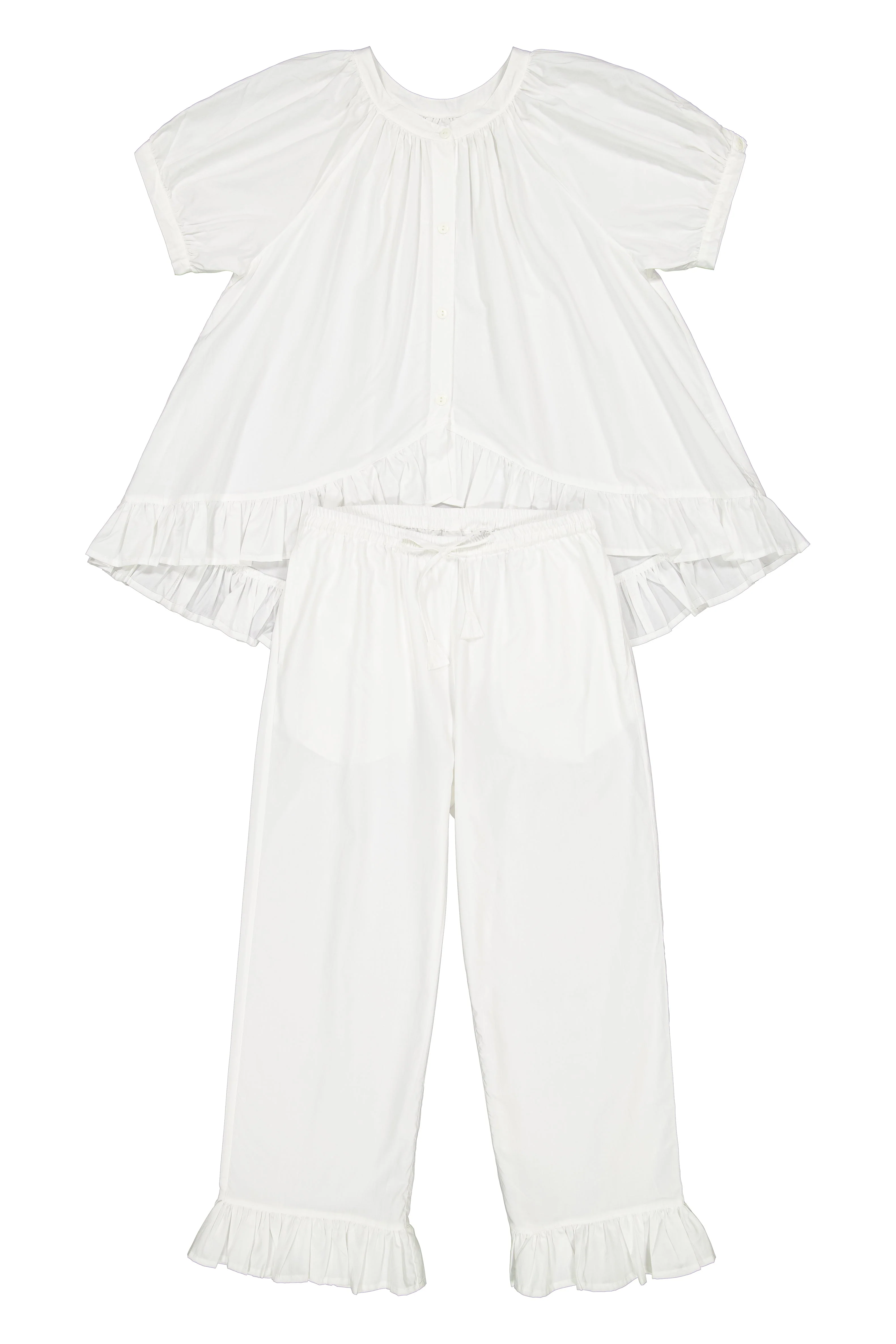Sophie Sleep Set - Pants - Cotton Modal - Off White - Image 5